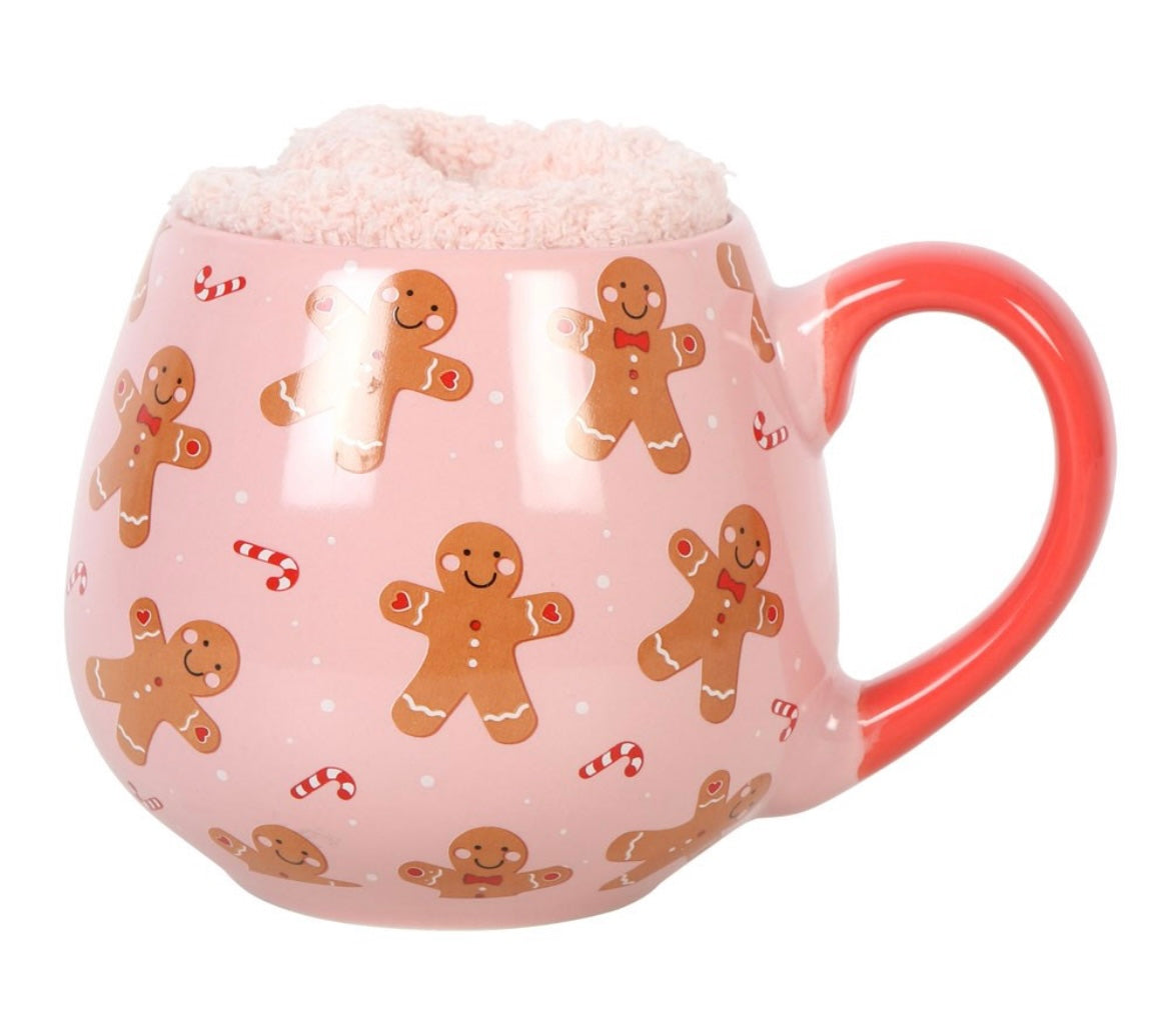 Gingerbread mug & sock set 🎀