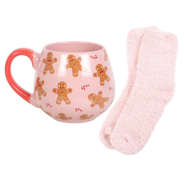 Gingerbread mug & sock set 🎀