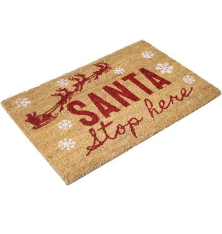 Santa stop here door mat 💎