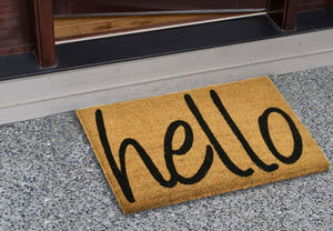 Hello door mat 💎